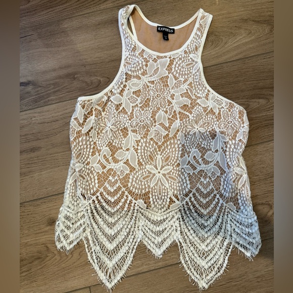 Express White Lace Tank - Size XS - Picture 5 of 6